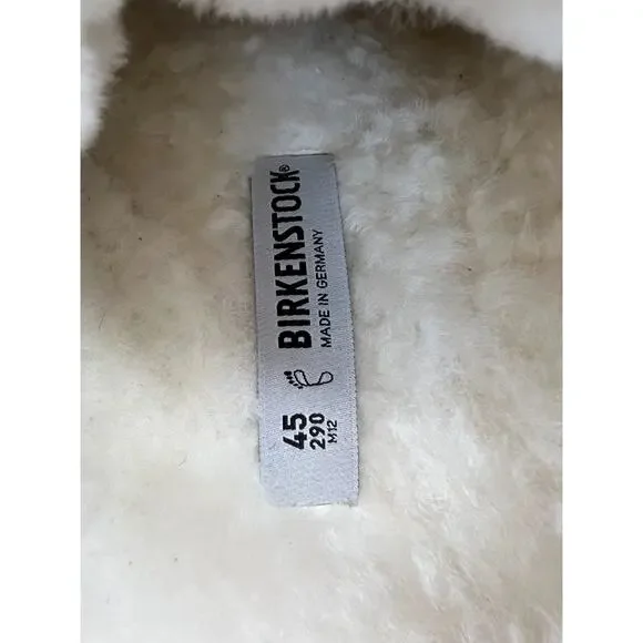 Birkenstock Boston Shearling Stone Coin Suede Leather Men's Size 12 New